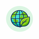 ISO 14001 icon: a globe with a green leaf